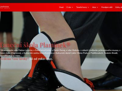 Taneční škola Plamínek - taneční kurzy – náhled webu