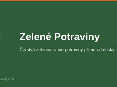 Zelené potraviny – náhled webu