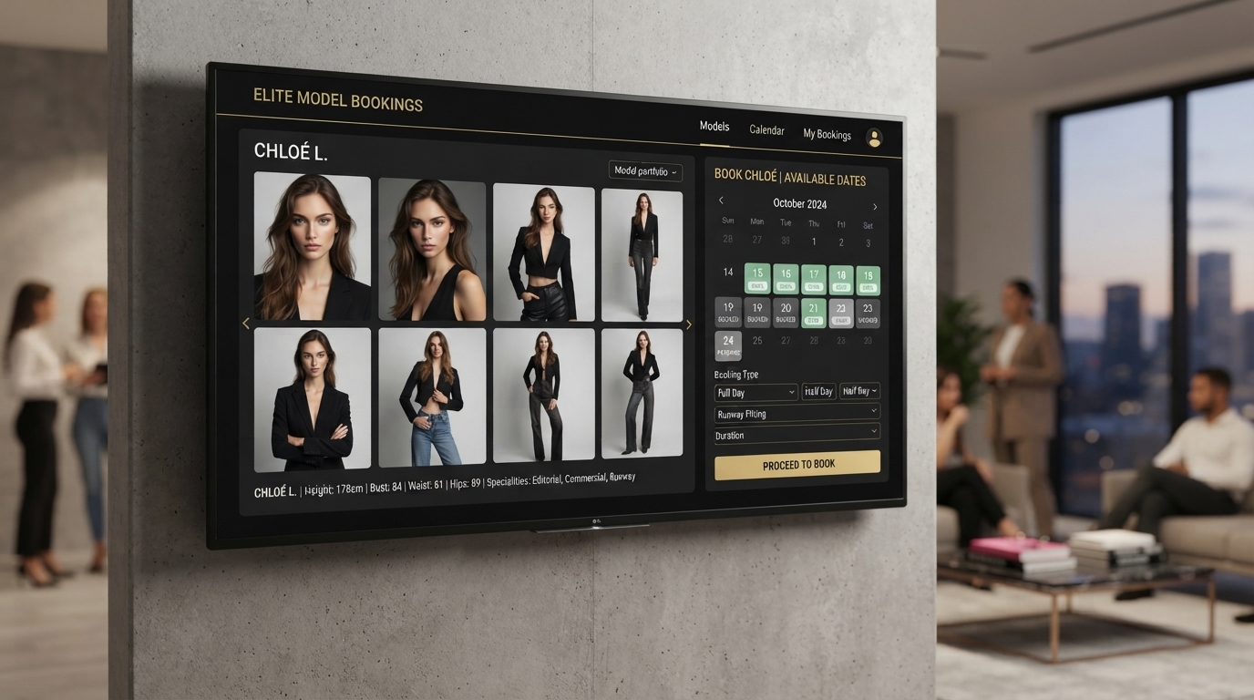 Modelingové agentury jako e-shop s modelem – rezervační systém